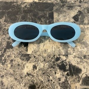 Blue Oval Sunglasses
